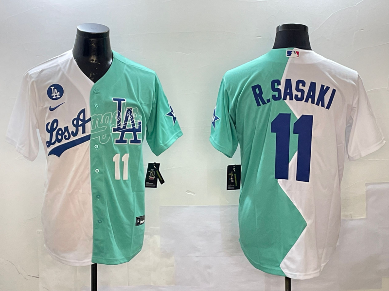 Men Los Angeles Dodgers #11 R Sasaki white 2025 MLB nike jersey style 43